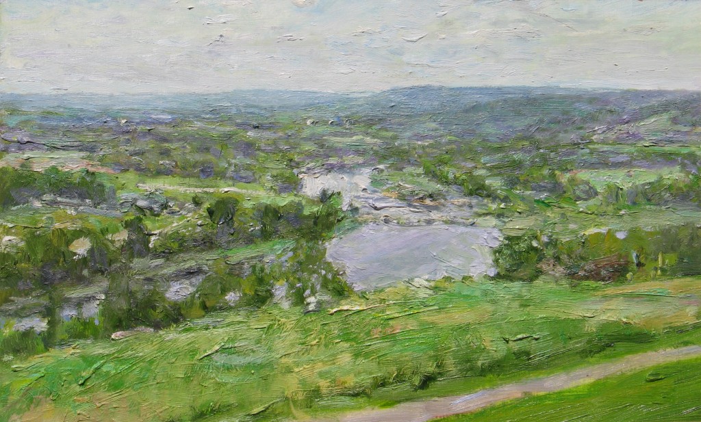 View from Everetts, 2011, oil on board, 12.75 x 21 in. private collection