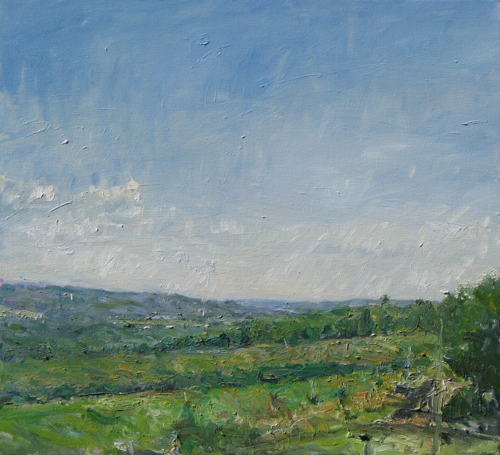 View from Jenn's House, 2007, oil on board, 28 x 31 in., private collection