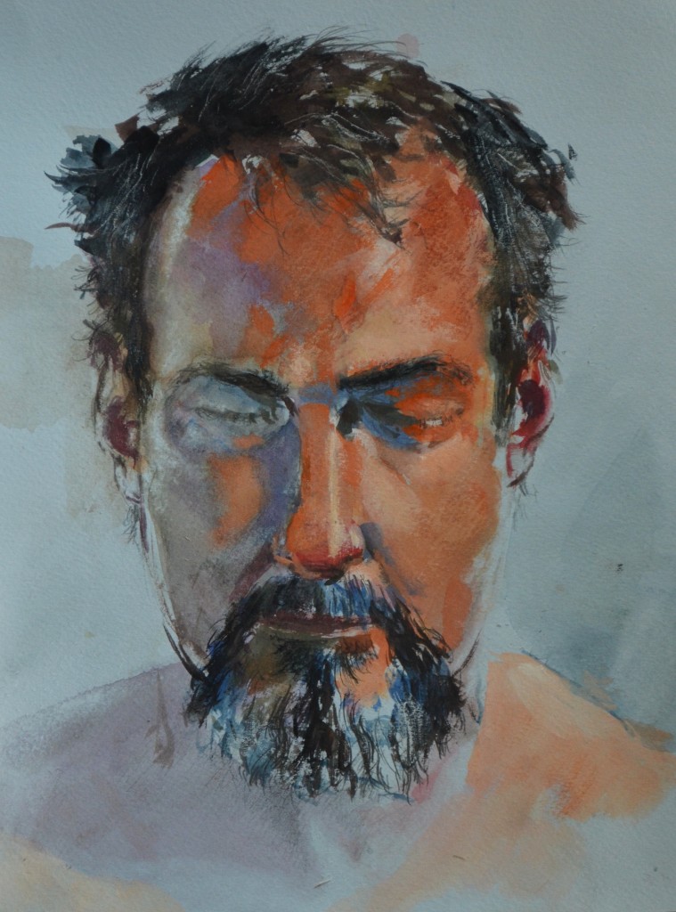 Self-portrait-gouache12x9