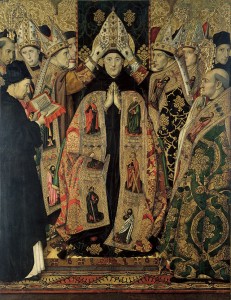 Augustine -Jaume_Huguet_Consecration_of_Saint_Augustine