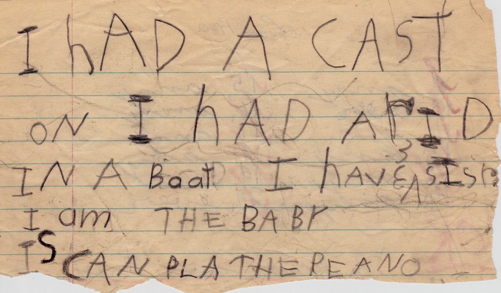 Early Autobiographical Work, age 5