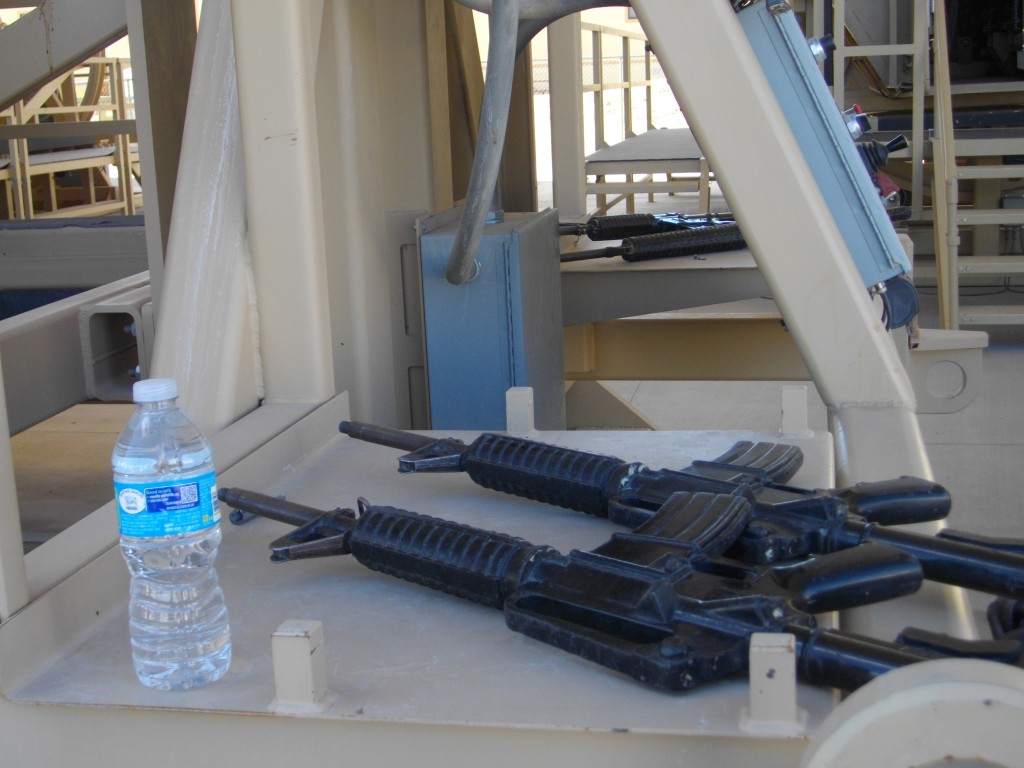 Equipment waiting for us at the MRAP