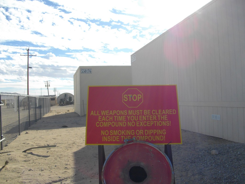 Warning sign at 29 Palms