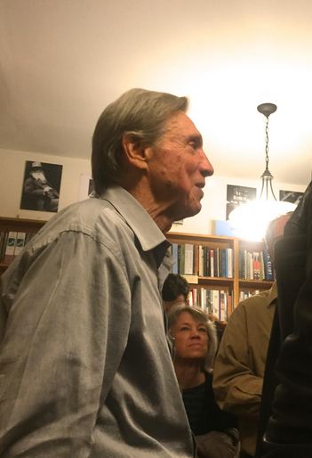 Leonard Gardner (left) at City Lights Books. Photo Courtesy PFLA Newswire. (2)