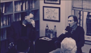 Leonard Gardner (right), in Conversation with Eddie Muller at City Lights Books, September, 2015. Photo Courtesy PFLA Newswire. (2)