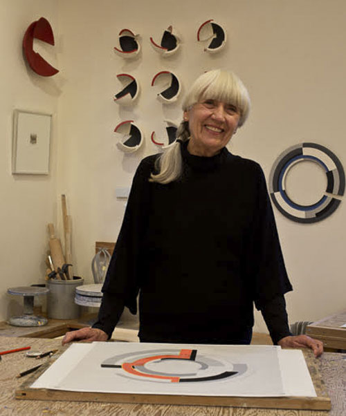 Anne Hirondelle in her studio